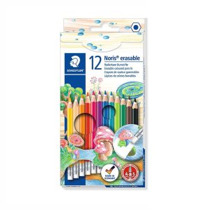 Krāsainie zīmuļi ar dzēšgumiju STAEDTLER NORIS CLUB ERASABLE 12 krāsas - 200-03753