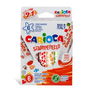 Flomasteri-zīmogi Universal Carioca 6 krāsas - 200-06174