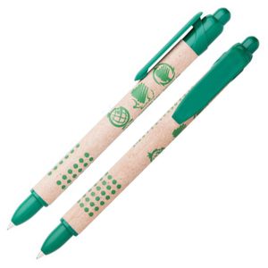 Lodīšu pildspalva ICO GREEN Paperpen, kartona korpuss, zila tinte - 200-06276