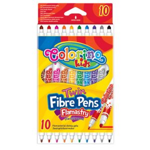 Flomasteri COLORINO divpusīgi, 10 krāsas - 200-07024