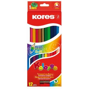 Zīmulis KORES KOLORES, divpusējs, trīsstūrveida, 12 gab, 24 krāsas - 200-07592