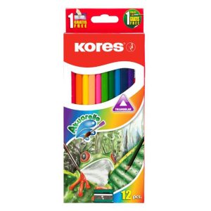 Akvareļu zīmuļi KORES Akuarelle, 12 krāsas - 200-07593