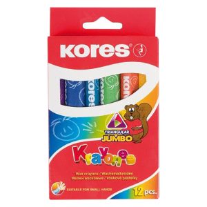 Vaska krītiņi KORES JUMBO, 12 gb - 200-07802