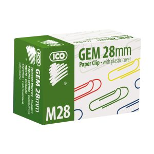Saspraudes ICO 28 mm, 100 gab/kastītē, krāsainas - 200-07895