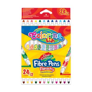Flomasteri COLORINO 12 gab, 24 krāsas, divpusēji - 200-08881