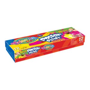 Guaša krāsas COLORINO KIDS, 12 krāsas (2 neona), 20 ml - 200-08922