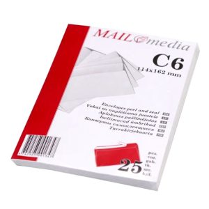 Aploksnes C6 114x162mm, 25 gab./iepak. - 200-09852