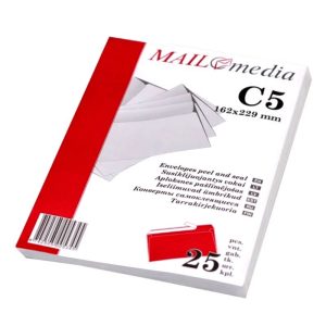Aploksnes C5,162x229 mm, 25 gab./iepak. - 200-09853