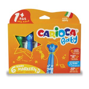 Flomasteri CARIOCA Baby Teddy Marker, 6 krāsas - 200-10157