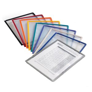 Galda displeja kabatiņas DURABLE Sherpa A4 formāts, pelēkas, 5 gab./iepak. - 200-11515
