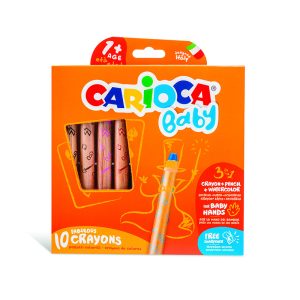 Zīīmuļi bērniem CARIOCA BABY 3 in 1, 10 zīmuļi - 200-12172