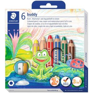 Krāsainie zīmuļi STAEDTLER Buddy 3 in 1, 6 krāsās - 200-12285