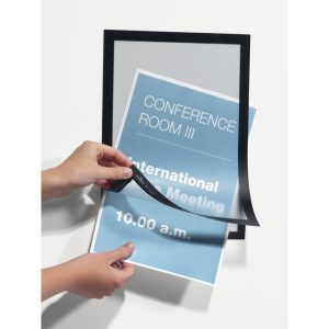 Pašlīpoša kabata DURABLE DURAFRAME® ar rāmi melnā krāsā, A4 formāts, 2 gab./ iepak. - 200-12295