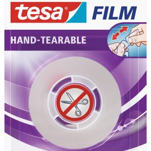 Pašlīmējoša lente tesafilm® Hand-Tearable, caurspīdīga, 25m x 19mm - 200-13223