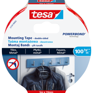 Līmlente tesa® Powerbond Ultra Strong, īpaši stipra, abpusēja, 5m x 19mm - 200-13231