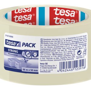 Iepakošanas līmlente tesa® Strong, caurspīdīga, 66m x 50mm - 200-13239