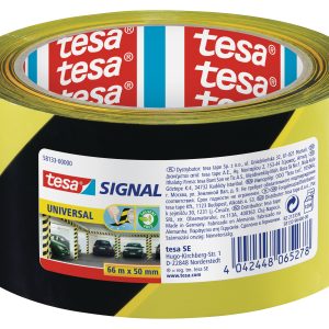 Drošības līmlente tesa® Signal, PP, melna/dzeltena,  66m x 50mm - 200-13251