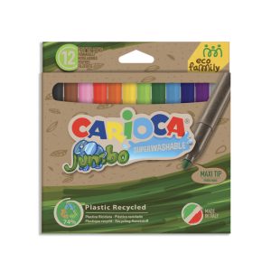 Flomasteri CARIOCA Jumbo EcoFamily, 12 krāsas - 200-13253