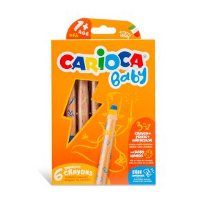 Krītiņi CARIOCA Baby 3IN1 1+  6 gab - 200-13684