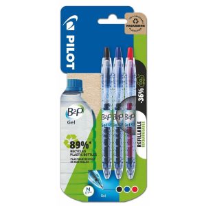 Gēla pildspalvu komplekts PILOT GEL, 0,7mm, 3 krāsās - 200-13756