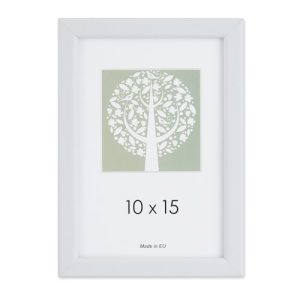 Foto rāmis, plastmasa, 10 x 15 cm, balta krāsa - 200-13766