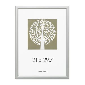 Foto rāmis, plastmasa, A4, 21 x 29,7 cm, sudraba krāsa - 200-13775