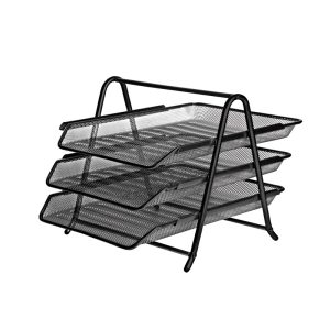 Vēstuļu paplāte FOROFIS, 3 līmeņi, melna - 200-13825