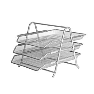 Vēstuļu paplāte FOROFIS, 3 līmeņi, sudrabs - 200-13826