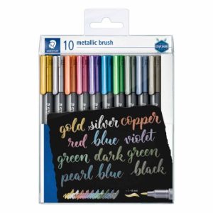 Teksta marķieri STAEDTLER Metallic Brush, 10 gab - 200-13959