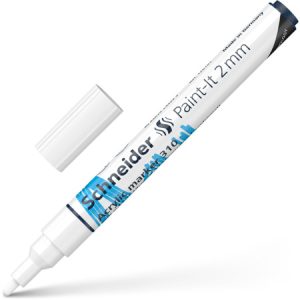 Akrila marķieris SCHNEIDER Paint-it 310, 2mm, balts - 200-14298