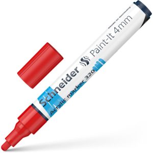 Akrila marķieris SCHNEIDER Paint-it 320, 4mm, sarkans - 200-14308