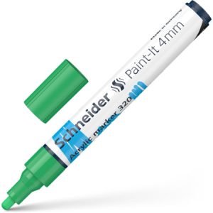 Akrila marķieris SCHNEIDER Paint-it 320, 4mm, zaļš - 200-14310