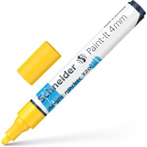 Akrila marķieris SCHNEIDER Paint-it 320, 4mm, dzeltens - 200-14311