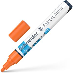 Akrila marķieris SCHNEIDER Paint-it 320, 4mm, oranžs - 200-14312