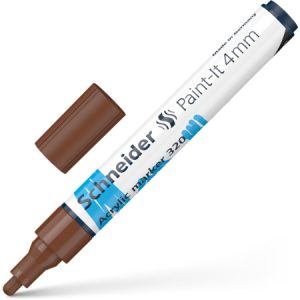 Akrila marķieris SCHNEIDER Paint-it 320, 4mm, brūns - 200-14313
