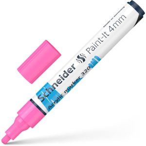 Akrila marķieris SCHNEIDER Paint-it 320, 4mm, rozā - 200-14315
