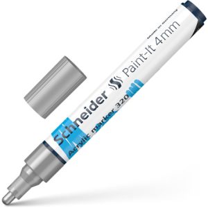 Akrila marķieris SCHNEIDER Paint-it 320, 4mm, sudraba - 200-14318