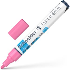 Akrila marķieris SCHNEIDER Paint-it 320, 4mm, gaisi rozā - 200-14324