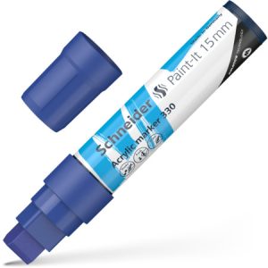 Akrila marķieris SCHNEIDER Paint-it 330, 15mm, zils - 200-14327