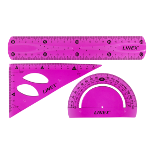 Lineālu komplekts LINEX, FLEX PINK - 200-14843