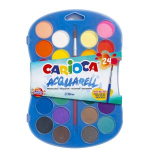 Akvareļu palete CARIOCA, 24 krāsu, 30 mm diametrā - 200-15416