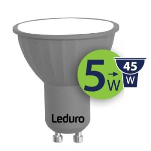 LED spuldze Leduro 5W 220V GU10 3000K 350lm matēta