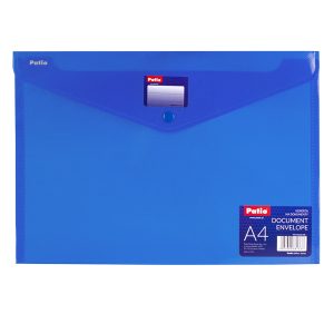 Mape-aploksne ar pogu PATIO PP, A4 formāts, zila - 150-03193