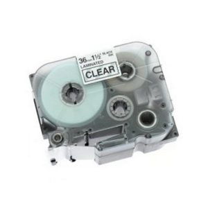 Lenta BROTHER TZ-132, 12 mm x 8 m, sarkani burti uz caurspīdīga fona - 250-00260