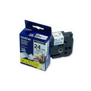 Lenta BROTHER TZ-251, 24 mm x 8 m, melni burti uz balta fona - 250-01200