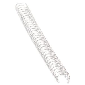 Metāliskas spirāles FELLOWES, 10 mm, 100 gab./iepak., baltas - 250-03824