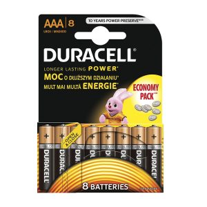 Baterija  DURACELL AAA Basic, LR03 8 gab./iepak. - 250-05841