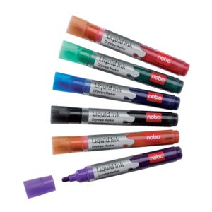 Marķieri tāfelei NOBO Liquid Ink, 12 gab., asorti - 250-06481