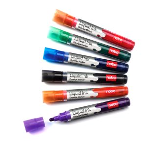 Marķieri tāfelei NOBO Liquid Ink, 6 gab., asorti krāsas - 250-06518