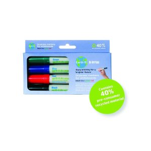 Magnētiskās tāfeles marķieri BI-OFFICE EARTH, 4 krāsas - 250-06701
